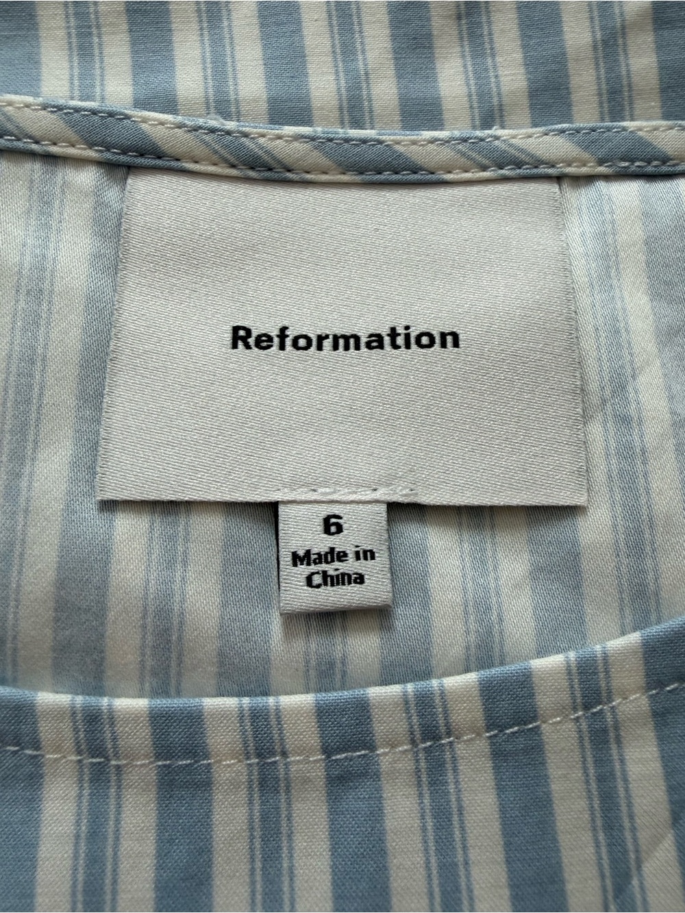 NEW Reformation Jordan Two Piece Skirt Set Cotton Calamari Stripe | US 6 UK 10 - Picture 14 of 15